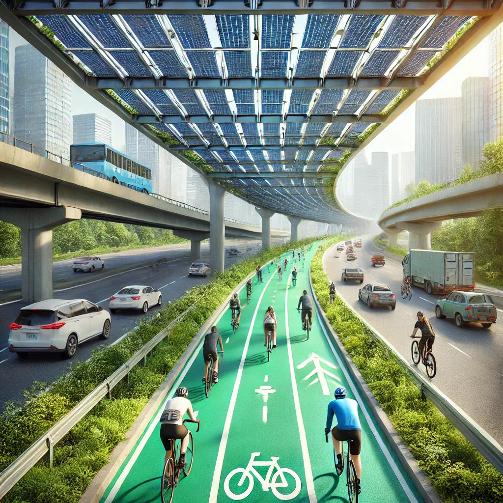 Así es el carril bici ecológico que han construido en mitad de una autopista en Corea de Sur